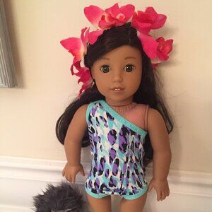 American Girl Nanea Doll and Mele dog
